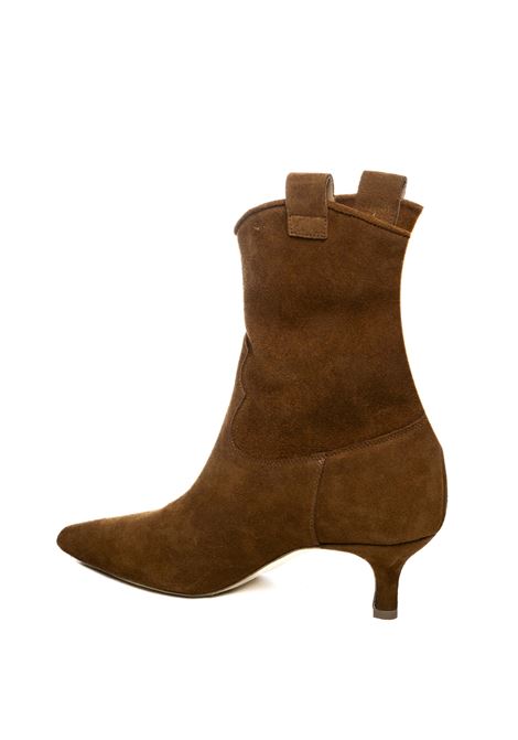 Tan suede ankle boot GISEL MOIRE | OLYCAM-CUOIO